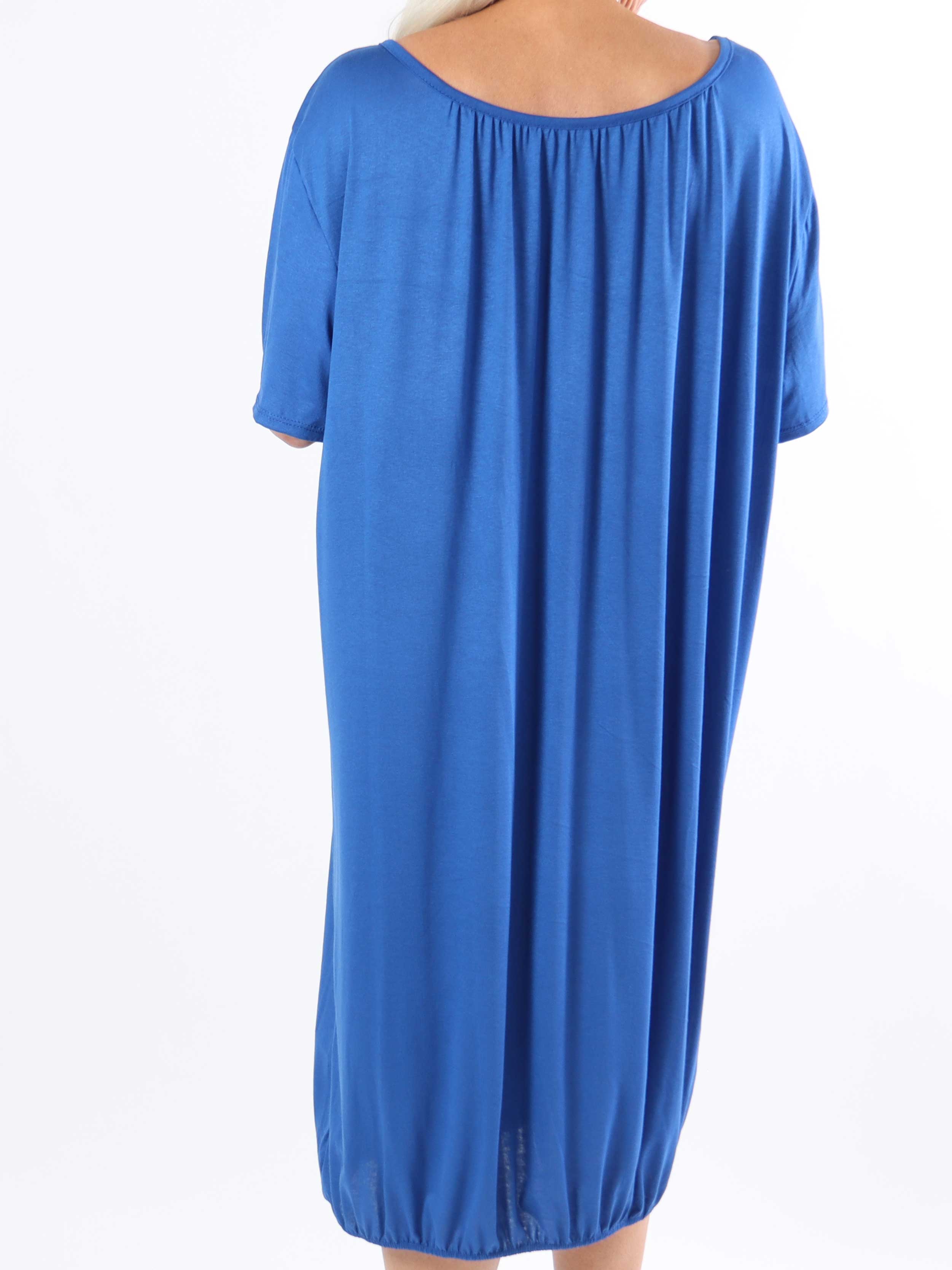 Miracle Dress - Basic plus size klänning i viskos med resår nedtill